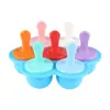 Utensílios de cozinha de silicone 7 furos molde de sorvete de silicone molde de suplemento alimentar para bebês doméstico Sorvete caseiro Picolé molde de sorvete