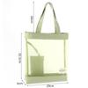 Bolsa de malla para examen Bolso tote de un hombro Bolsa para tutor Bolsa con cremallera Archivo A4 datos Malla transparente capacidad