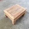 Mesa Kang de Madera de Olmo Viejo Blanca en Blanco Cama Arhat Mesa Kang Mesa de Té Pequeña para el Hogar Mesa de Café Mesa de Noche Mesa Kang Mesa Kang Rectangular Estilo Antiguo