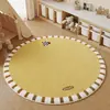 Tapete Redondo de Sala de Estar Animal Fofo de Desenho Animado Imitação de Caxemira Cobertor para Sofá de Casa Mesa de Centro Tapete Decorativo para Quarto de Criança
