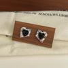 Pendientes negros para mujer, estilo vintage de Hong Kong, ligeros, lujosos, geométricos, avanzados, de metal, únicos, elegantes.