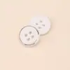 Botones de camisa de alta gama electroplateados de cuatro agujeros, botones decorativos para chaquetas de traje y puños, con borde dorado iridiscente, botones de resina cosidos a mano