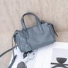 Bolso de piel auténtica para mujer, pequeño bolso cuadrado combinable, portátil, nuevo, de piel de vaca de primera capa, bandolera sencilla con caída natural.