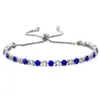 Pulsera de moda de circón bicolor de 4 mm, superventas transfronteriza europea y americana, pulsera de tenis de lujo ligero de alta gama para mujer, en stock para venta al por mayor