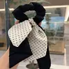 Faixa de Cabelo de Bolinhas Estilo Zhao Lusi Laço de Cabelo para Mulheres 2025 Novo Modelo Corda para Rabo de Cavalo Acessório de Cabelo Faixa para Cabeça para Mulheres