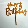 Paquete de 10 Inserto para Pastel de Feliz Cumpleaños Acrílico Directo de Fábrica Enchufe para Pastel Adornos Decorativos para Pastel