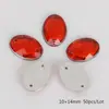 50 Accesorios de Joyería de Materiales DIY Redondos Poligonales Acrílico Cosido a Mano Diamante Agujero Doble Planos Base Diamante Acrílico Caliente