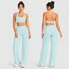 Conjunto de Sutiã Esportivo Cruzado com Gola Halter para Mulheres, Sutiã Fitness Acolchoado de Verão, Lindo Top Cruzado nas Costas para Pilates Yoga