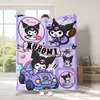 Manta de Franela Sanrio Kuromi Cinnamoroll Dibujos Animados Manta de Aire Acondicionado Siesta de Estudiante Funda para Sofá Manta Directo de Fábrica