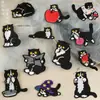Patches de gato fofo de desenho animado bordados à máquina importados para decoração, patches termocolantes para bolsas e malas