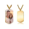 Transfronteiriço Amazon Aço Inoxidável Marca Militar Cor Brilhante Foto Impressa Colar Personalizado Tendência DIY Laser Joia Pingente