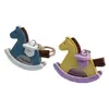 Bolsa de Adornos de Cuero Ins Colgante Llavero Pony Dibujos Animados Caballo Mecedora Colgante de Cuero Venta al por Mayor Regalos de Vacaciones