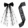 Corona de Novia Fantasma de Halloween Set de Velos con Correa para el Hombro bride or die Decoración para Fiesta de Boda Negra