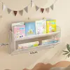 Estante de parede Rack de armazenamento de parede Estante para livros ilustrados infantis Rack de armazenamento de revistas sem furos Estante pequena para bebês de jardim de infância