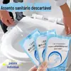 Tapete de Banheiro Descartável Impermeável de TNT Espesso Camada Dupla Independente Venda por Atacado Capa de Vaso Sanitário Descartável para Hotel Hospital