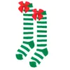 Meias Europeias e Americanas para Meninas Transfronteiriças, Meias Longas, Meias com Laço de Princesa, Meias de Outono e Inverno Estilo Britânico, Meias de Natal para Crianças