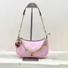 2025C Nova Bolsa de Axila Teri Crescent Europeia e Americana Retro Estampada Corrente Bolsa Mahjong com Zíper Bolsa de Ombro para Mulheres