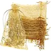 Bolsa de malla bolsa de flor de pestaña dorada bolsa de flor de ceja bolsa con cordón curvado para pestañas bolsa de organza regalo de joyería