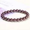 Pulsera Personalizada con Perlas de Arena Imperial de Cinabrio Natural, Arena Roja y Perlas de Arena Dorada Púrpura para la Buena Suerte en el Año Zodiacal de Uno, Venta al por Mayor de Fábrica