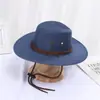 Chapéu de sol masculino para primavera, verão e outono, aba larga, chapéu de cowboy ocidental, chapéu de equitação, chapéu de sol feminino para férias na praia