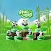 Estilo Chinês Antigo Estatueta Panda Gordinho Brinquedo Giratório Celebridade da Internet Caixa Surpresa Ornamento de Panda Desenho Animado Artesanato de Resina Atacado