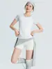 Nova Coleção Primavera/Verão 2026 Camiseta Esportiva Canelada de Tencel Modal 10A Antibacteriana Roupa de Yoga Modelagem Justa Roupa Fitness para Mulheres