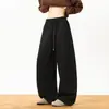 Pantalones Curvos para Hombre Estilo Old Money, Pantalones de Pierna Ancha Trendy Casual Americano para Otoño e Invierno, Pantalones de Chándal Sueltos Rectos para Hombre de Primavera