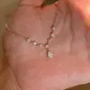 Francês retro rosa pingente colar de pérolas para mulheres leve luxo nicho design sentido avançado clavícula cadeia suéter cadeia moda