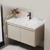 Nuevo Práctico Espacio Panal de Abeja Aluminio Gabinete de Baño Cerámica Integrado Lavabo Encimera de Lavabo Baño Apartamento Pequeño