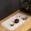 Mantel de Té Pintado tamaño pequeño Tienda de Té Gamuza Impermeable Tela Zen Camino de Mesa Mantel para Té Estilo Nuevo Chino Mantel de Burbuja Seca Ceremonia del Té