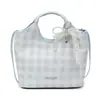 Bolsa de Mão Xadrez da Moda 2025 Verão Nova Bolsa Saco Estilosa para Mulheres, Bolsa de Ombro de Alta Qualidade, Bolsa Transversal Texturizada