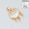 Accesorios de Perlas DIY Colgante de Candado de Longevidad Auspicioso Colgante Vacío Collar de Perlas Candado de Paz Accesorios de Joyería