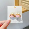 Lindo Pinza para el Cabello de Conejito Blanco Pequeño, Accesorio para el Cabello de Nuevo Estilo Tendencia 2026 para Mujeres, Pinza de Lado con Forma de Oso para Flequillo