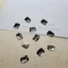 Rhinestones translúcidos negros de forma irregular con base puntiaguda para decoración de uñas, decoraciones negras de forma de corazón, ovaladas y de corazón torcido de alto brillo para decoración de uñas, accesorios hechos a mano para DIY
