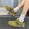 Patche de Pentagrama Sapatos Estilo Alemão Femininos 2026 Novos Retro Casuais Tênis de Corrida Cadarço Baixo Respirável Sapatos Forrest Gump