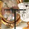 Pendientes de Perla Rosa Manta para Mujer, Pendientes con Diseño de Flor y Lazo Nicho, Accesorios para Orejas Versátiles de Lujo Ligero de Gama Alta