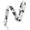 Cordão fofo de gato para celular cordão para crachá multicolorido cordão de etiqueta para celular cordão cordão chaveiro de pescoço cordão