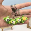 Llavero Colgante de Rana Pequeña Creativo y Lindo para Alivio del Estrés, Manualidades de Rana de Resina, Accesorio para Bolso de Pareja
