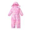 Nuevo mono estampado a prueba de viento, impermeable y cálido para niños y niñas de la CUHK, otoño e invierno 2024, traje de esquí grueso con capucha resistente al frío