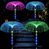 Lâmpada solar de gramado, fibra óptica, gelatina, natal, feriado, ambiente externo, à prova d'água, lâmpada decorativa, lâmpada cilíndrica luminosa