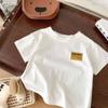 Camisetas de Manga Corta 100% Algodón Puro para Niños 2025 Nuevo Verano Moda para Niñas Holgadas Camisetas Base Ropa de Verano t