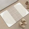 Tapete Moderno Antiderrapante para Banheira Estilo Wabi-Sabi de Terra de Diatomáceas, Tapete de Chão Listrado, Tapete Absorvente para Entrada de Banheiro Doméstico, Tapete de Hall de Entrada