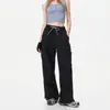 Calça de Trabalho Dança Retro Americana para Homens e Mulheres, Calça Casual Solta de Verão para Dança Jazz, Calça Reta Larga com Caimento