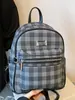 Mochila Casual de Moda para Mujer 2025 Verano Nuevo Diseño Personalizado Mochila Pequeña de Cuadros Mochila Pequeña Casual Estilo Occidental