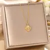 Colar de corpo inteiro em aço titânio, temperamento personalidade, best-seller transfronteiriço, feminino, banhado a ouro 18K, corrente clavícula, joia que não desbota