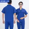 Conjunto de Ropa de Trabajo de Algodón Puro de Manga Corta para Hombre, Estilo Delgado, 100% Algodón, Adecuado para Administración de Propiedades y Reparación Automotriz, Ropa de Protección Laboral Personalizable