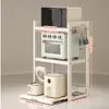 Estante Extensible para Microondas con Altura Ajustable, Estante Multifuncional de Cocina para Arrocera, Horno, Almacenamiento de Electrodomésticos