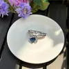 Anillo abierto con colgante de gota de agua de circón minimalista estilo coreano, anillo de dedo índice exquisito de alta gama nicho, joyería vintage versátil