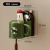 Soporte de pared para cepillo de dientes y vaso, estante de pared para vaso de enjuague bucal, almacenamiento de cepillo de dientes eléctrico, colgador de vasos de dientes para baño del hogar