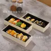 Caixas de Embalagem para Comida de Caçarola e Hot Pot, Comida Cozida Lenta, Comida Cozida, Caixas para Bandejas de Churrasco, Yakitori, Caixas para Levar de Hot Pot, Caixas de Madeira com Tampa de Quatro ou Nove Compartimentos